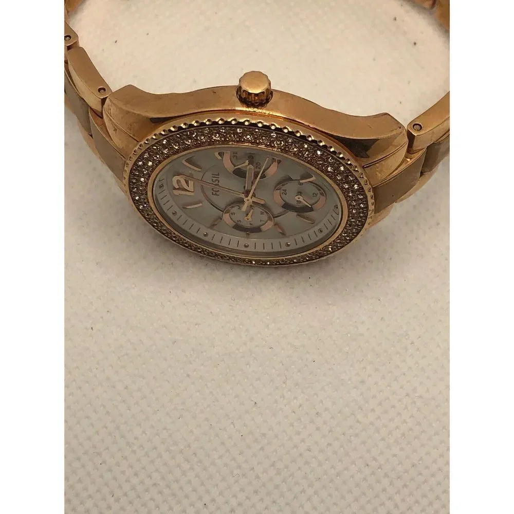 Fossil ES3721 Women's Stainless Steel Analog White Dial Quartz Wrist Watch LP247
